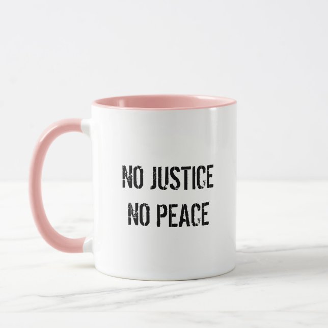 Caneca Sem Justiça Sem Paz Café Mug (Esquerda)