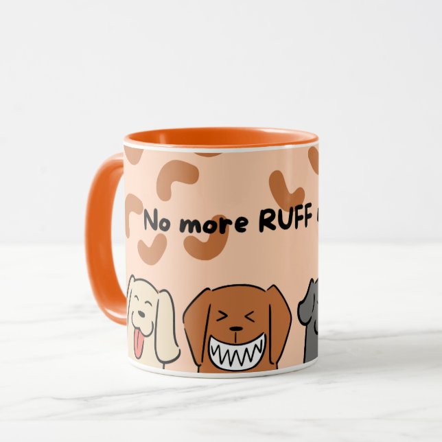 Caneca Sem Mais RuFF Manhãs Café Mug - Cachorro Lover (Frente Esquerda)