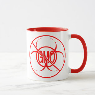 Caneca Sem OGM Café Mug Bioperigoso Advertência OGM Xícar