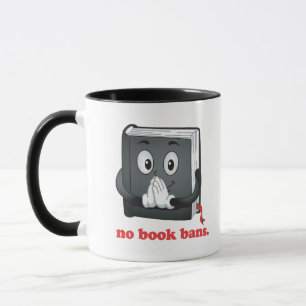 Caneca Sem proibições de livros, por favor