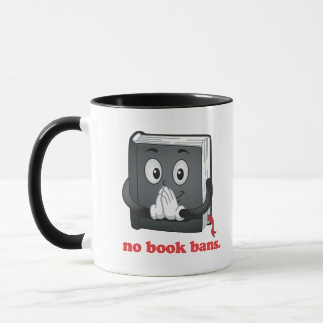 Caneca Sem proibições de livros, por favor (Esquerda)