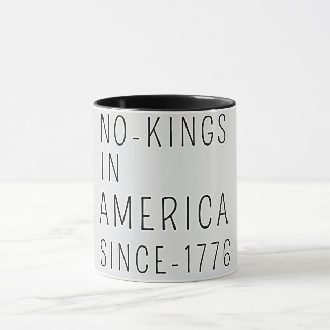 Caneca Sem reis na América desde 1776" político venenoso (Centro)
