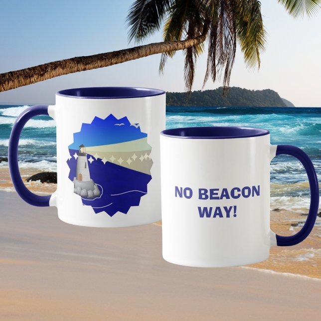Caneca Sem Sinalização! Piada de Farol Divertida (Criador carregado)