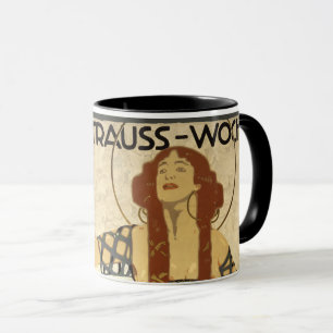 Caneca Semana Vintage Art Nouveau Richard Strauss, Muniqu