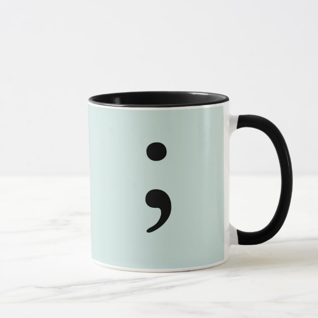 Caneca Semicolon (cerceta clara) (Direita)