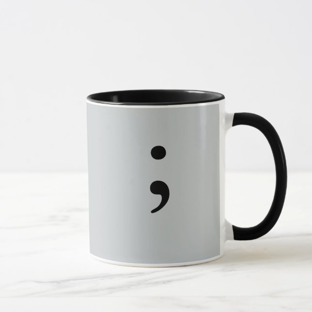 Caneca Semicolon (cinzas) (Direita)