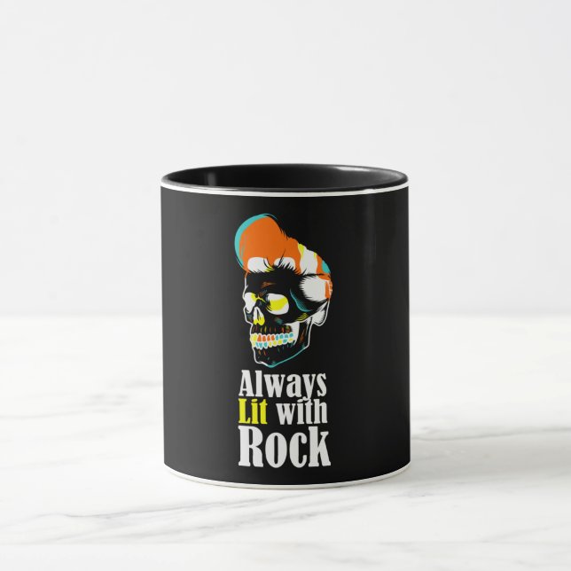 Caneca Sempre aceso com rock (Centro)