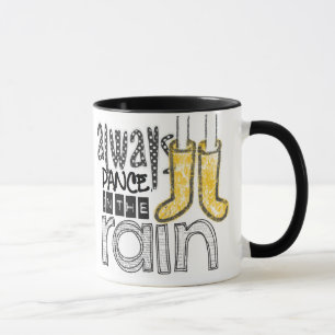Caneca sempre dança na chuva