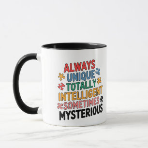 Caneca Sempre Único Totalmente Inteligente, às vezes