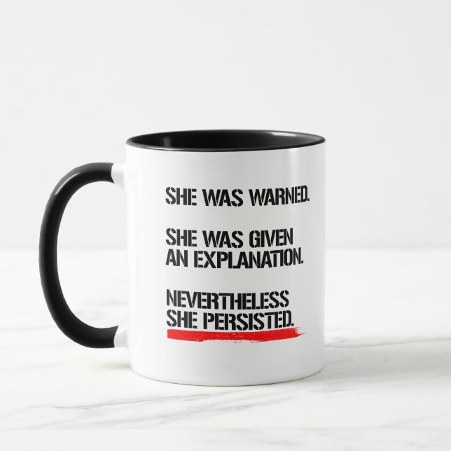 Caneca Senador Warren - não obstante persistiu -- .pn (Esquerda)