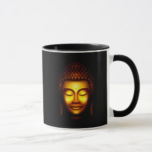Caneca Senhor Buda Dourado e Negro sorridente