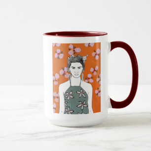 Caneca Senhora do Flor Rosa - Laranja