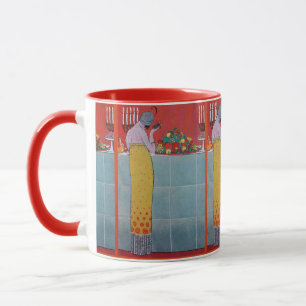 CANECA SENHORA E FRUTAS CONJUNTO DE MESA ARTE DECO BELEZA