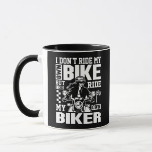 Caneca Senhora engraçada, cavaleira, eu não monto meus pr