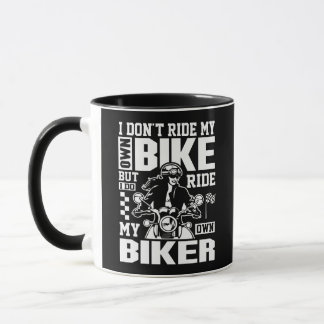 Caneca Senhora engraçada, cavaleira, eu não monto meus pr