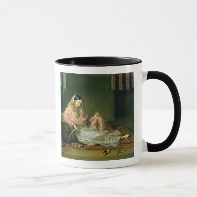 Caneca Senhora muçulmana Reclining, 1789 (óleo em canvas) (Direita)