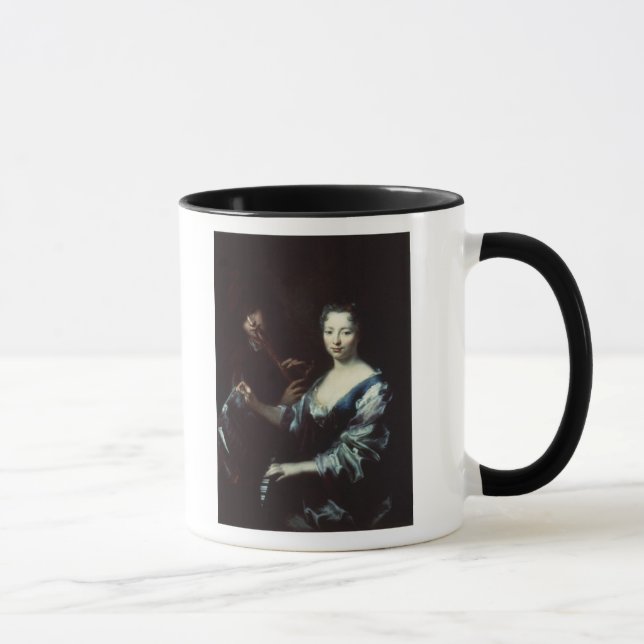 Caneca Senhora que jogam um spinet e um flautist (Direita)