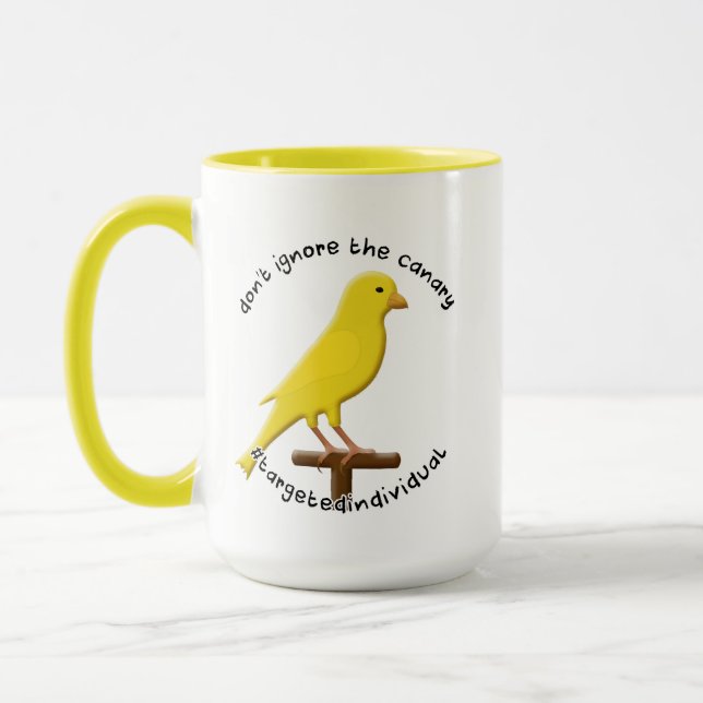 Caneca Sensibilização Individual Alvo Amarelo Canino (Esquerda)