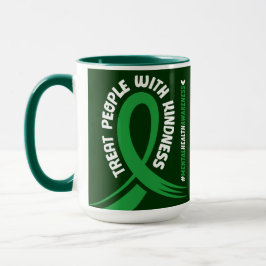 Caneca Sensibilização Mental Fita Verde Causa Tipo