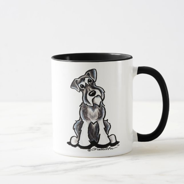 Caneca Sente-se Bonito Schnauzer (Direita)