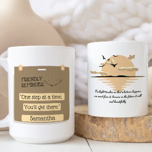 Caneca Sepia Motivational Quote e Dizendo