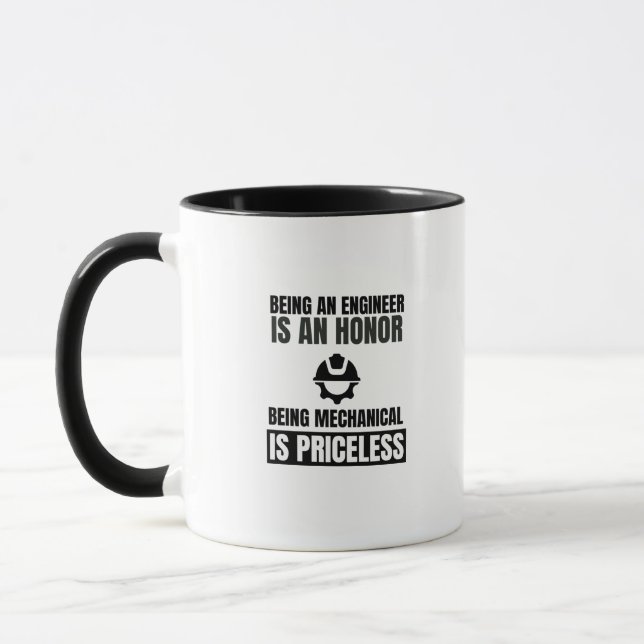 Caneca Ser engenheiro é uma honra ser mecânico é (Esquerda)