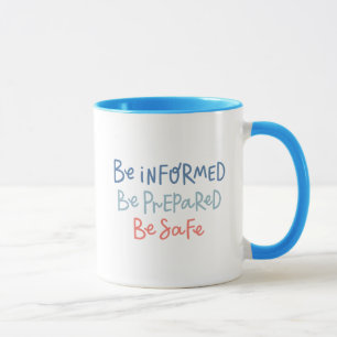 Caneca Ser Informado Esteja Preparado Para Ser Seguro