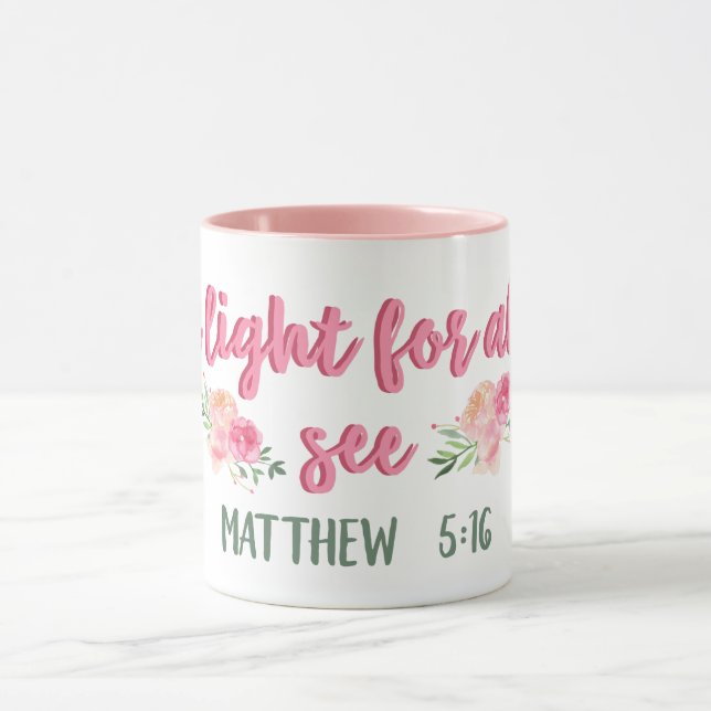 Caneca Ser Luz Para Todos Ver A Figura // Verso Da Bíblia (Centro)
