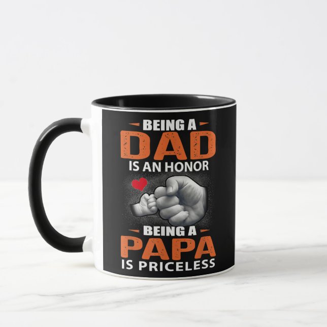 Caneca Ser Pai É Uma Honra Ser Um Papa É Imprestável (Esquerda)