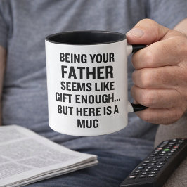 Caneca Ser pai parece ser presente suficiente