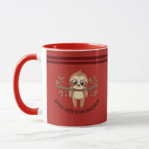 Caneca Ser preguiçoso é minha especialidade   Modelo de c