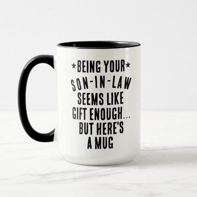 Caneca Ser seu genro parece ser um presente suficiente  (Esquerda)