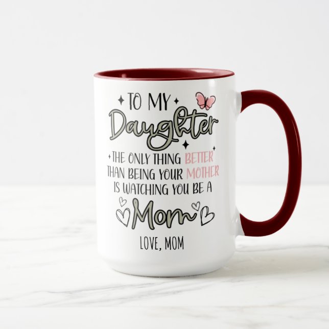 Caneca Ser Sua Mãe É Ver Você Ser Mãe, Presente (Direita)