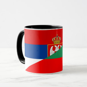 Caneca serbia bulgária bandeira país meio símbolo