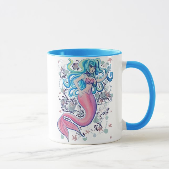 Caneca Sereia cor-de-rosa do Tailfin (Direita)