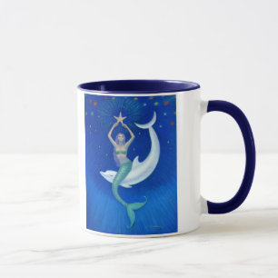 Caneca Sereia da lua do golfinho