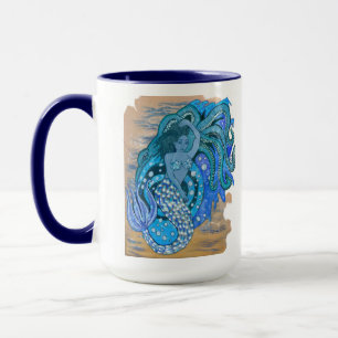 Caneca Sereia e polvo