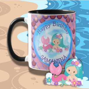 Caneca Sereia Feliz Natal Feliz, PAPEL Mug