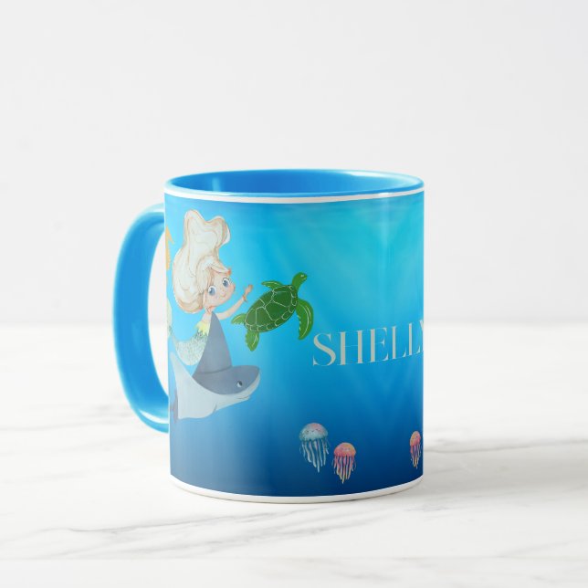Caneca Sereia Personalizada (Frente Esquerda)