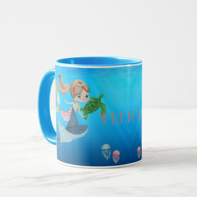 Caneca Sereia Personalizada (Frente Esquerda)