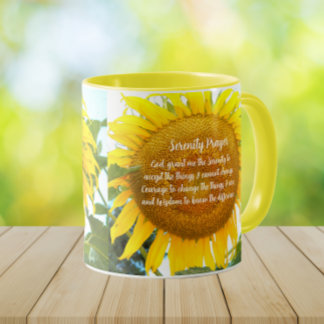 Caneca Serenity Prayer Amarelo Sunflower
