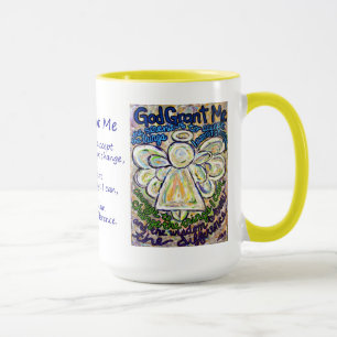 Caneca Serenity Prayer Angel Painting Mug ou Cup