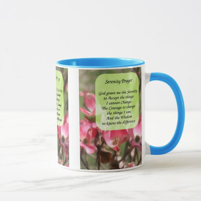 Caneca Serenity Prayer Dogwood Flowers Motivational Mug (Direita)
