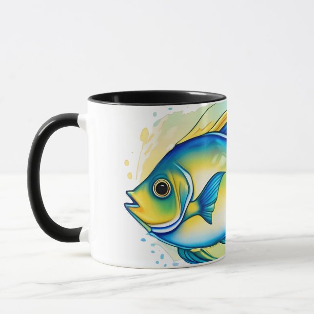Caneca Série Aquarela: Peixe-Anjo (Esquerda)