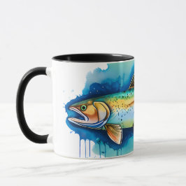 Caneca Série Aquarela: Truta/Salmão
