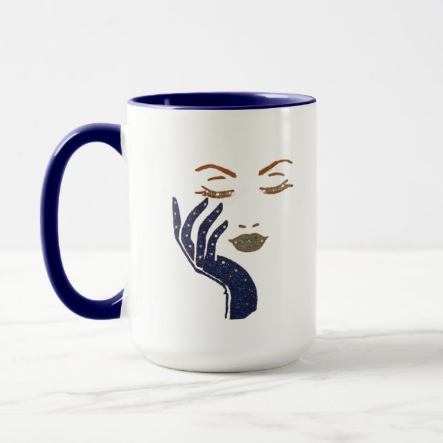 CANECA SÉRIE KEEP IT CUTE - AZUL MARINHO (Esquerda)