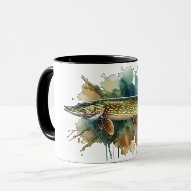 Caneca Série Watercolor: Pike (Frente Esquerda)