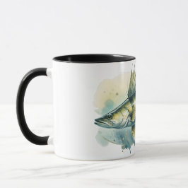 Caneca Série Watercolor: Zander/Walleye