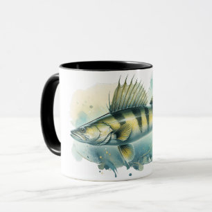 Caneca Série Watercolor: Zander/Walleye