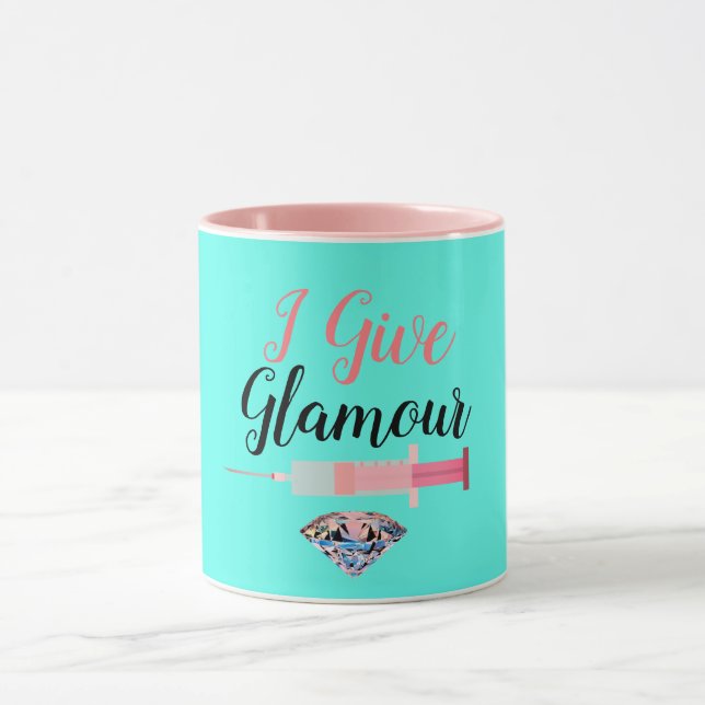 Caneca Seringa de enfermeira glamourosa medicamente diver (Centro)